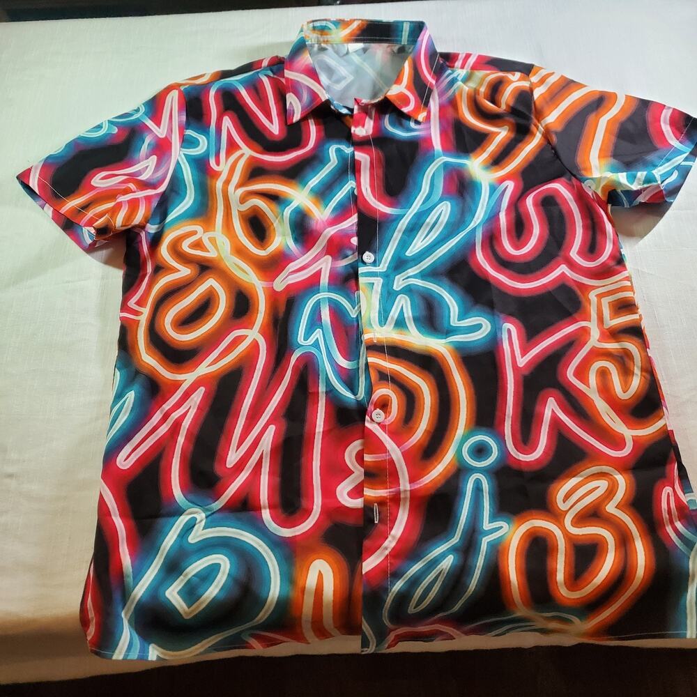 Boys Button Down Shirt Size Medium M Plaid Short Sleeve Casual Top